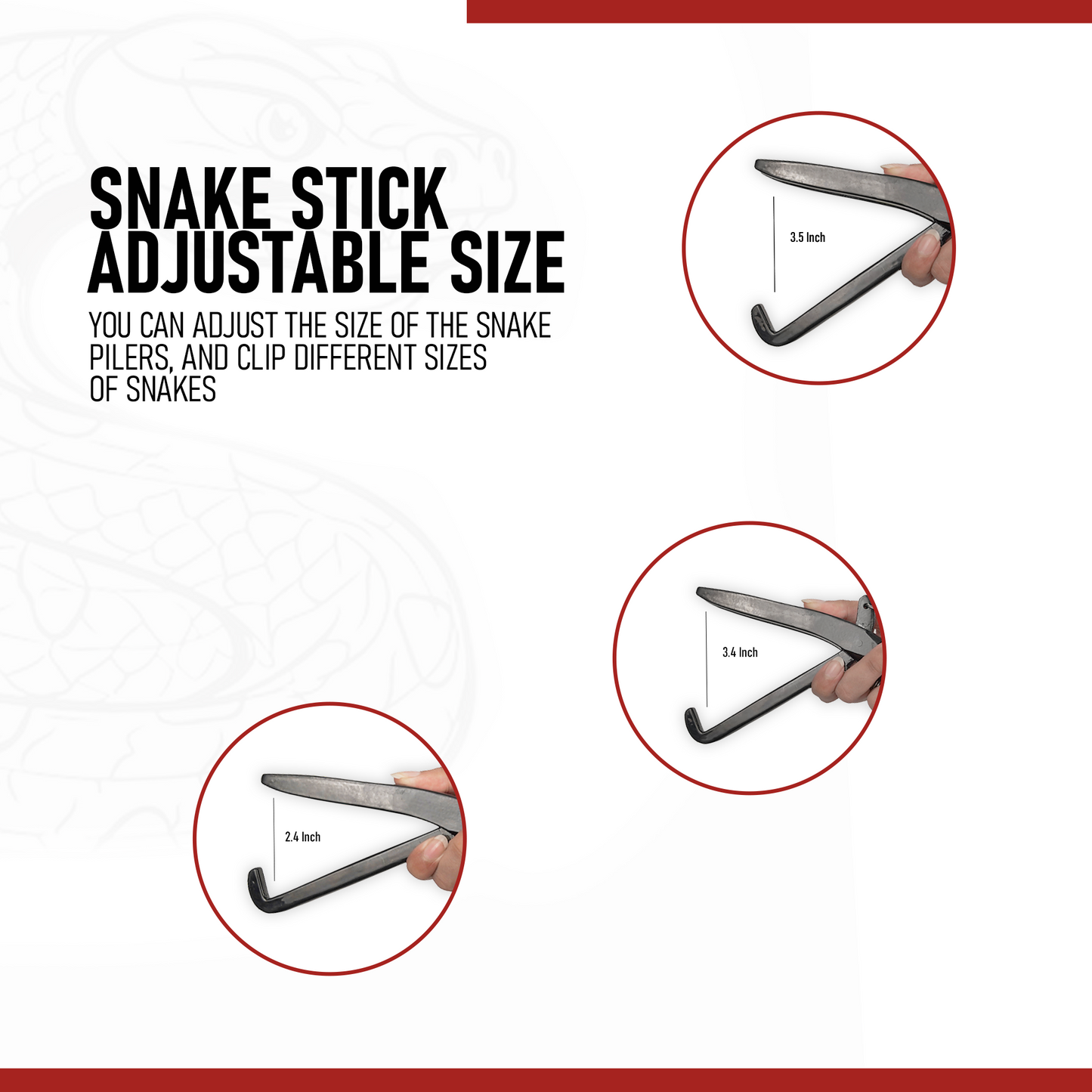 GABA Snake Grabber Tool 72inches Professional extra heavy duty foldable stainless steel snake catcher tool picker snake stick reptile grabber snake holding tongs with lock
