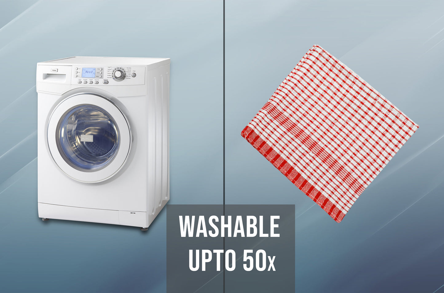 Jumbo Tea Towels 60x90cm – Durable Checked Cotton Kitchen Cloths Set