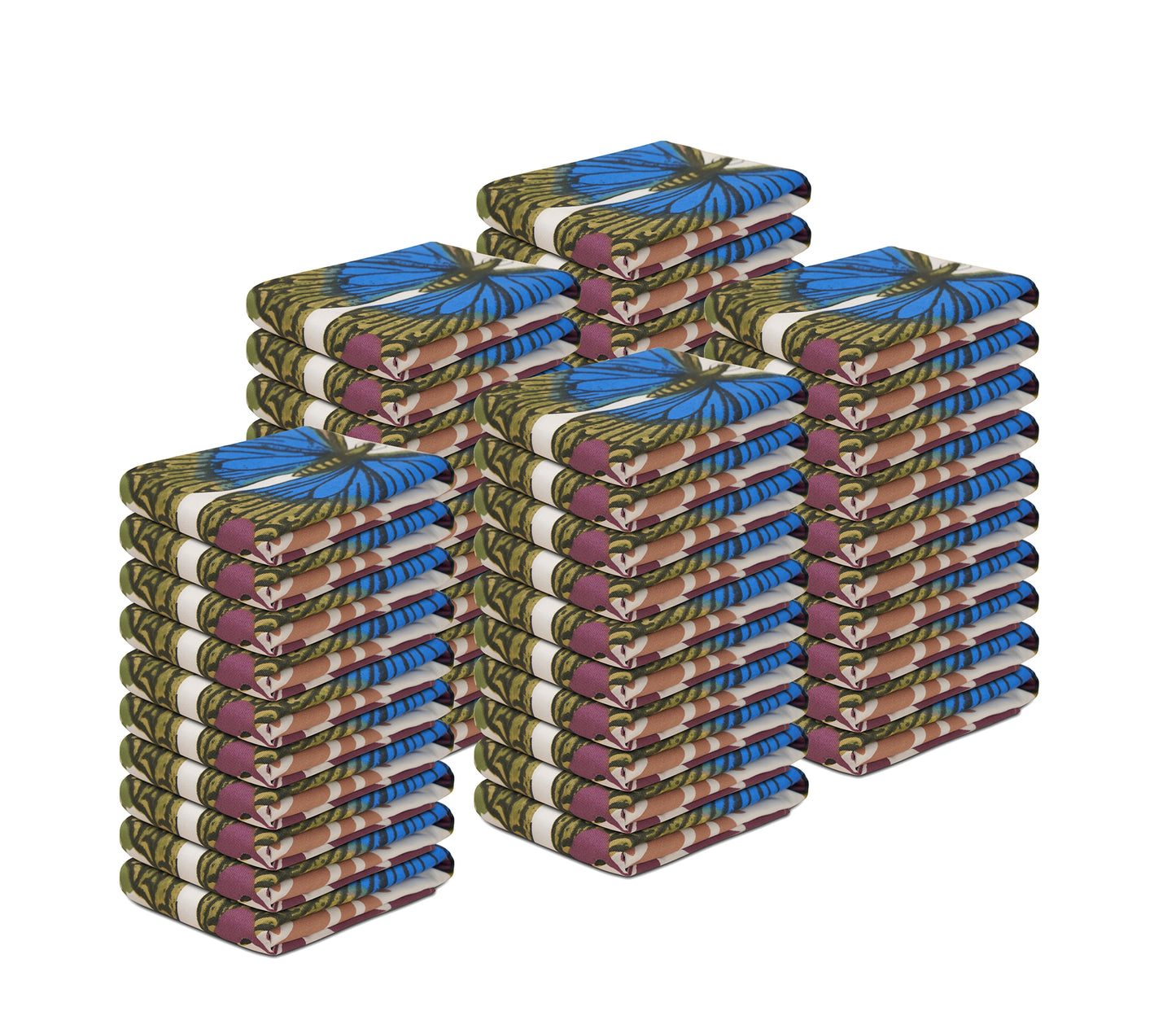 Printed Kitchen Tea Towels Set – Peacock, Fruits, and Butterfly Designs, 100% Cotton, Stylish, Chemical Free, & Machine Washable