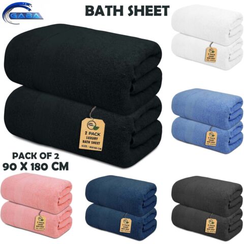 2-Piece Extra Large Bath Sheet Towels Gift Set 180 x 90 cm - Todd