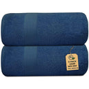 2x Navy Blue Bath Towels Set 600 GSM Extra Soft Luxury High Quality 90 x 180 cm