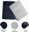 GABA 2PCS Large Bath Sheets, 100% Cotton Towels, 70 x 140 cm,  Soft Bath Towels, Egyptian Cotton & Super Absorbent, Quick Dry, Perfect Bathroom Towels for Daily Use (Silver Grey/Navy Blue)