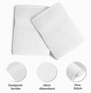 GABA 2PCS Large Bath Sheets, 100% Cotton Towels, 70 x 140 cm,  Soft Bath Towels, Lighter Weight & Super Absorbent, Quick Dry, Perfect Bathroom Towels for Daily Use (White)