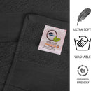 2xBlack Extra Large Jumbo Bath Sheets 100% Cotton 600GSM Towels set 90 x 180 cm