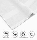 GABA 2PCS Large Bath Sheets, 100% Cotton Towels, 70 x 140 cm,  Soft Bath Towels, Lighter Weight & Super Absorbent, Quick Dry, Perfect Bathroom Towels for Daily Use (White)