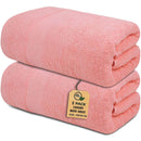 2x Pink Luxury Jumbo Bath Sheets 100% Cotton Extra Soft Shower Body Towels 90 x 180 cm