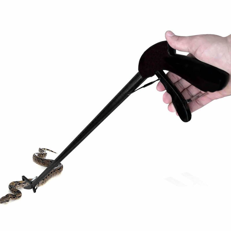 GABA Snake Grabber Tool 40inches. Black Professional extra heavy duty foldable stainless steel snake catcher tool picker snake stick reptile grabber snake holding tongs with lock