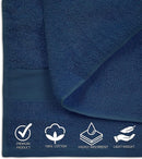 2x Navy Blue Bath Towels Set 600 GSM Extra Soft Luxury High Quality 90 x 180 cm