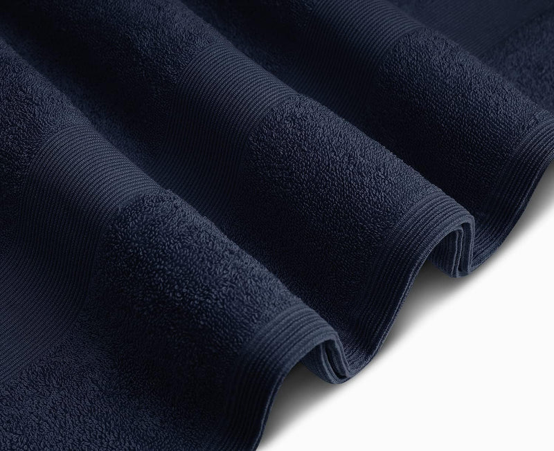 GABA 2PCS Large Bath Sheets, 100% Cotton Towels, 70 x 140 cm,  Soft Bath Towels, Egyptian Cotton & Super Absorbent, Quick Dry, Perfect Bathroom Towels for Daily Use (Navy Blue / Burgundy)