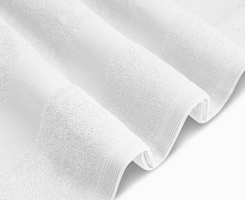 GABA 2PCS Large Bath Sheets, 100% Cotton Towels, 70 x 140 cm,  Soft Bath Towels, Lighter Weight & Super Absorbent, Quick Dry, Perfect Bathroom Towels for Daily Use (White)