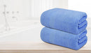 2x Sky Blue Luxury 100% Cotton Extra Large Bath Towels body Sheet Set 90 x 180cm 600GSM