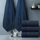 2x Navy Blue Bath Towels Set 600 GSM Extra Soft Luxury High Quality 90 x 180 cm