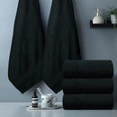 2xBlack Extra Large Jumbo Bath Sheets 100% Cotton 600GSM Towels set 90 x 180 cm