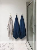 2x Navy Blue Bath Towels Set 600 GSM Extra Soft Luxury High Quality 90 x 180 cm