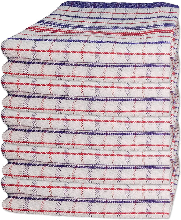 GABA 50PCs Premium Oversized Tea Towel Set, 100% Pure Cotton, Commercial-Grade Dish Cloth 50x70cm, Ultra Absorbent, Machine Washable, Ideal for Home, Kitchen, Restaurants, and Commercial Use