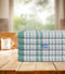 Green/White Rich Cotton Dish Wash Kitchen Tea Towels High Absorbance Towels Set