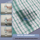 Green/White Rich Cotton Dish Wash Kitchen Tea Towels High Absorbance Towels Set