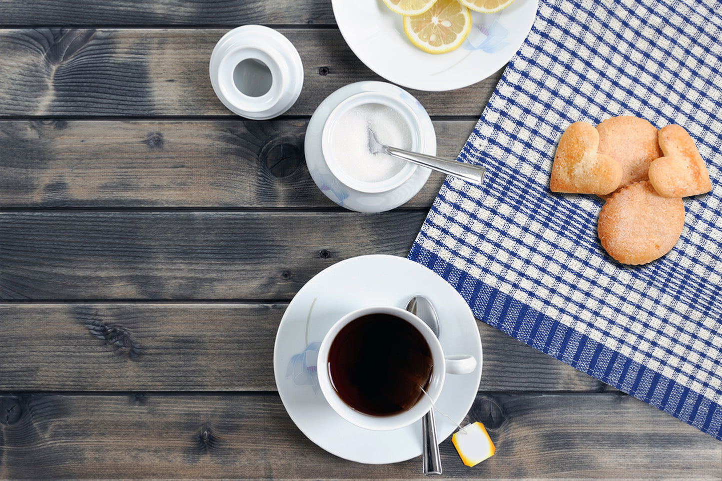 Blue Jumbo Tea Towels 60x90cm – Absorbent Cotton, Quick-Drying & Durable
