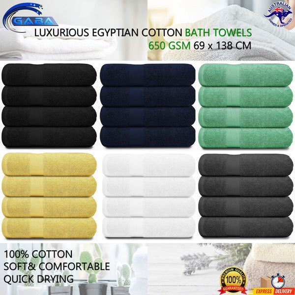 BATH TOWELS 100% COTTON EGYPTIAN LUXURIOUS SUPER SOFT & COMFORTABLE 68cmx138cm