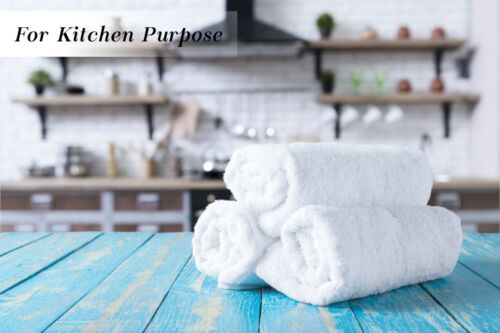 WHITE TOWELS 100% COTTON MULTIPURPOSE CLEANING FOR COMMERCIAL 33X 33CM